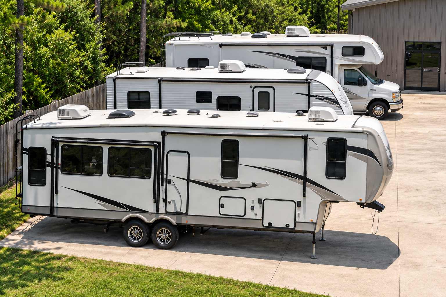 RV and camper storage spaces at FreeUp Storage in St. Marys, GA